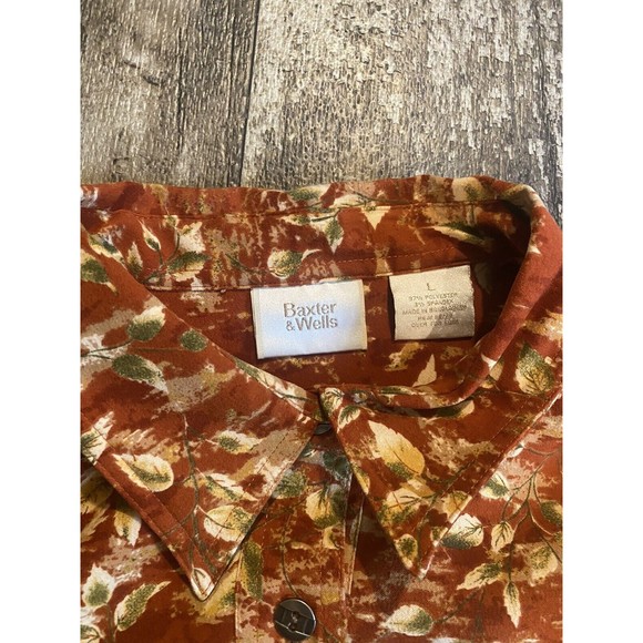 Baxter and Wells Women's button up Jackets size Large orange and blue - Picture 3 of 9